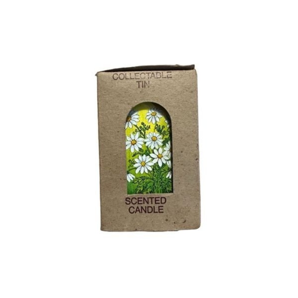Splendor Lights 1982 Scented Candle Tin Daisies sunflowers Vintage NFR